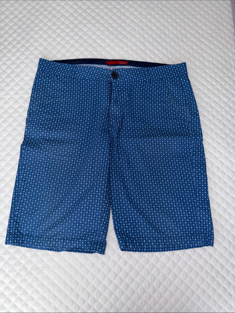 Men's Blue Patterned Casual Shorts